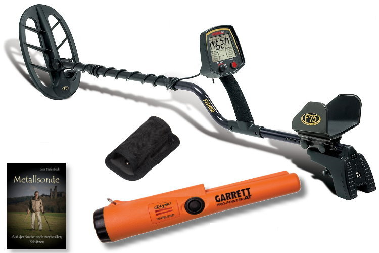 metalldetektor fisher f75 ltd mit garrett pro-pointer at pinpointer & schatzsucherhandbuch