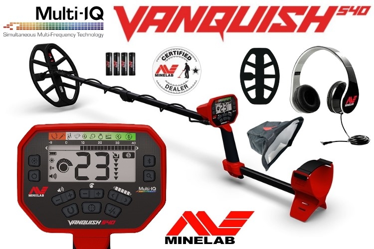 Minelab Vanquish 540 Metalldetektor mit gratis Pro-Find 20 Pinpointer