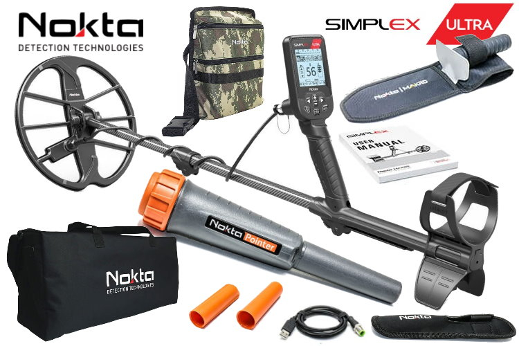 Nokta Simplex ULTRA Metalldetektor & Nokta Pinpointer & Nokta Zubehörpaket als Gratiszugabe