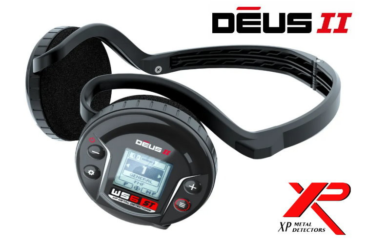 Preview: Metalldetektor XP DEUS II 34cm Spule mit Funkkopfhörer WS6 ST & MI-6 Pinpointer