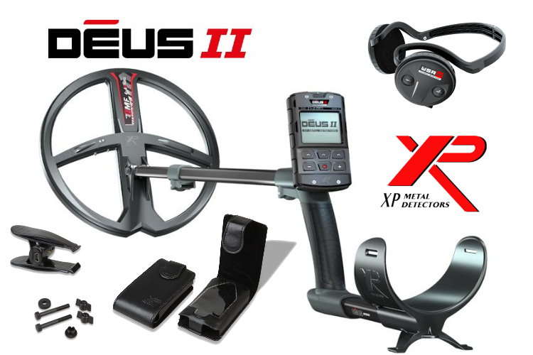 Preview: Metalldetektor XP DEUS II Komplettset mit Funkkopfhörer WSA ST und 28cm Spule