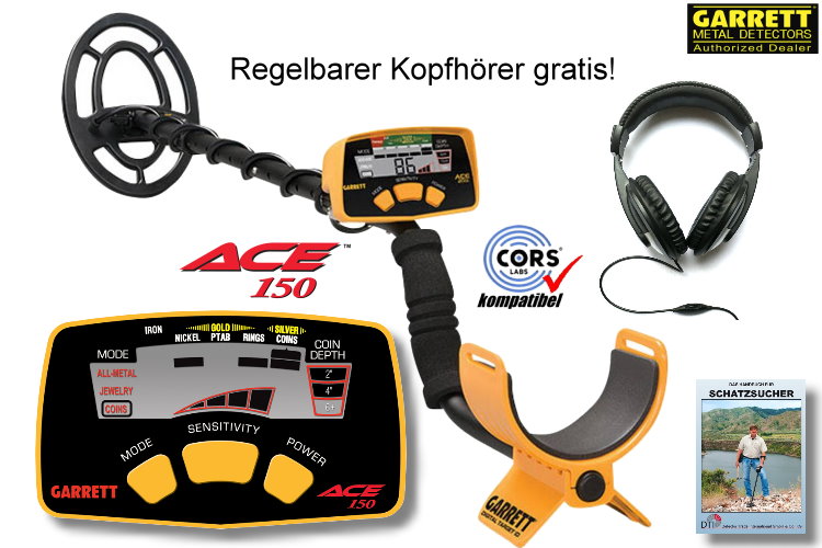 Garrett ACE 150 Metalldetektor mit Gratiszugabe Kopfhörer