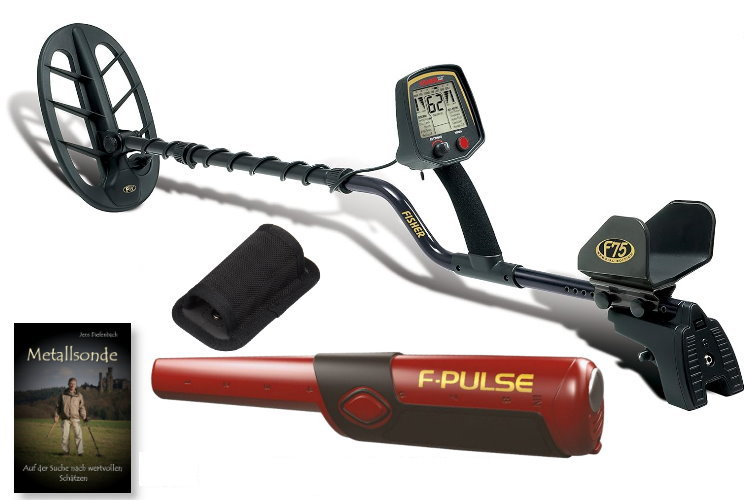 Metalldetektor Fisher F75 LTD mit Pinpointer F-Pulse & Schatzsucherhandbuch