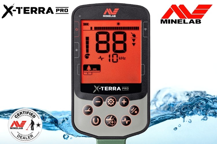 Minelab X-Terra PRO Metalldetektor mit Funkkopfhörer ML-85 & Pinpointer Pro-Find 35 & Schatzsucherhandbuch