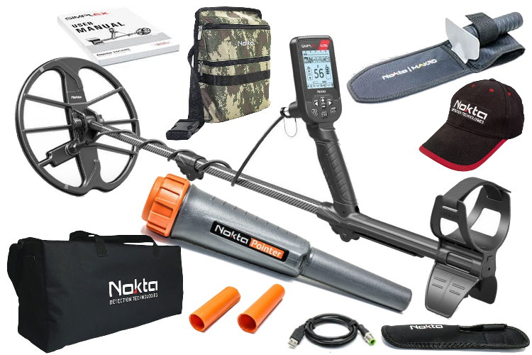 Nokta Simplex ULTRA Metalldetektor & Nokta Pinpointer & Nokta Zubehörpaket als Gratiszugabe