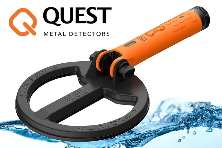 Quest Scuba Tector PRO Unterwassermetalldetektor mit 20cm Powerspule