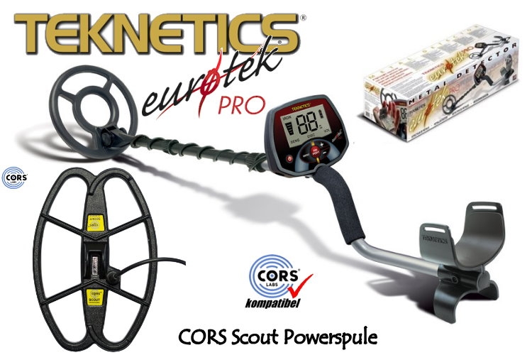 Teknetics Eurotek PRO (LTE) & CORS Scout Hochleistungsspule (Tiefenortungspaket)